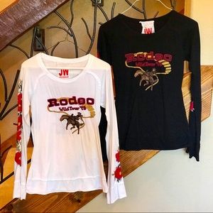 Johnny Was Rodeo Wild Tour Shirt Black S